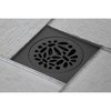 Kingston Brass Watercourse Floral 4" Square Grid Shower Drain, Bronze BSF6360ORB